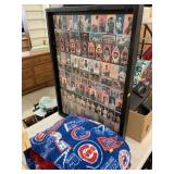 Cubs fleece blanket & Baseball card puzzle