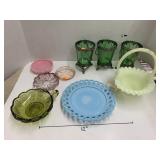 Uranium Basket (repaired), 3cnt Green Glass