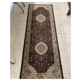Prime Brown rug runner, approx 2.5ft x 7.5ft