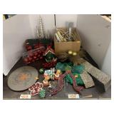 Mis Decor Lot including 3 Vntg Candles, Stars,