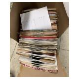 Box of 45rpm vinyl records