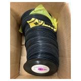 Box of 45rpm vinyl records