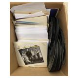 Box of 45rpm vinyl records