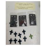 Cross pendants and earrings