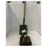 Antique Field Shovel w Leather Cover, 1965 German