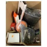 Box of electronic items and misc  - no shipping