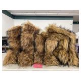 3- pair fuzzy boots Sz 38 Different heights