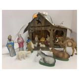 Vntg Nativity Set w 14 Pieces, not all same set