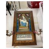 Face of Prayer box with Mary & Jesus chalkware