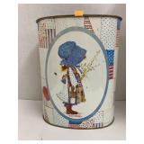 1970ï¿½s Holly Hobbie metal waste basket