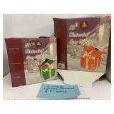 2 Animated Icey Gift Boxes Decorations, Untested