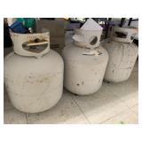 3cnt propane tanks, 1 full