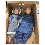 Porcelain Grandma & Grandpa dolls (L Garrard?)
