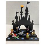Disney Lego figures on display castle