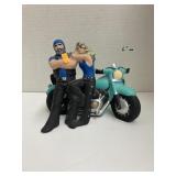 Ceramic motorcycle and couple