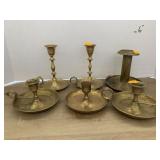6 Brass Candle Sticks