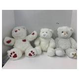 3 White Bulid a Bears
