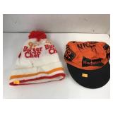 Budweiser and Burger Chef Hats