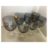 7 Grey Wine Glasses