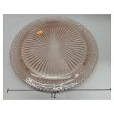 Pink Depression Glass Cake Plate