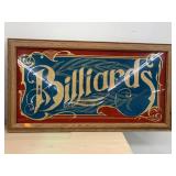 Billiards Sign, approx 26.5in x 14.5in