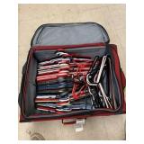 Suitcase and hangers