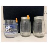 Colts Glass and Salt Pepper Shakers