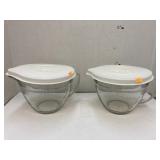 2- Pampered Chef 8 Cup mixing bowls