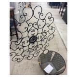 Metal Basket & Wall Hanging