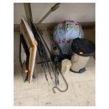 Shepherds hook, trash can, hot air balloon decor,