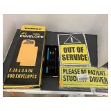 Envelopes, signs, pens - no shipping