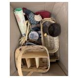 Box of basket and misc decor