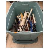 Tote of model rockets and toy jets