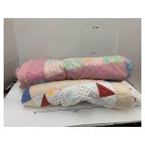 Vntg 2 Quilt Comforters, See Pics some repair