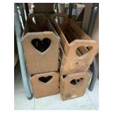 4cnt wooden heart baskets