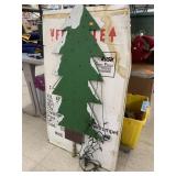 Christmas tree sign and light up angel