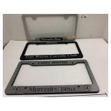 3 License plate covers, metal & plastic,