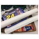 Jeff Gordon cooler, AM/FM clock radio, posters,
