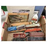 Train cars, whistle, night light, pictures, &
