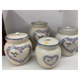 4 Hummingbird Canisters