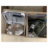 2 boxes of kitchen items