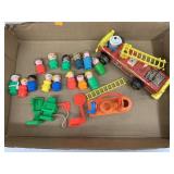 Flat of Vntg Fisher price People and toys