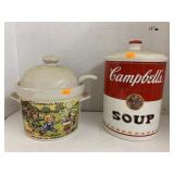 Campbells Soup Dish & Cookie Jar