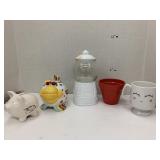 Banks, Gum ball Container, Pot, Mug
