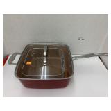 Red Copper Baking Frying Pan