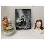3D Ceramic Wall Art, Bust, Children