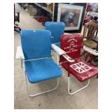 Vintage Mid Century Metal Folding Chairs