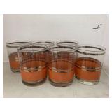 6cnt Glasses, one chipped