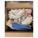 Box of Misc, Doilies, handkerchiefs