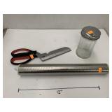 Rolling pin, container, cutters